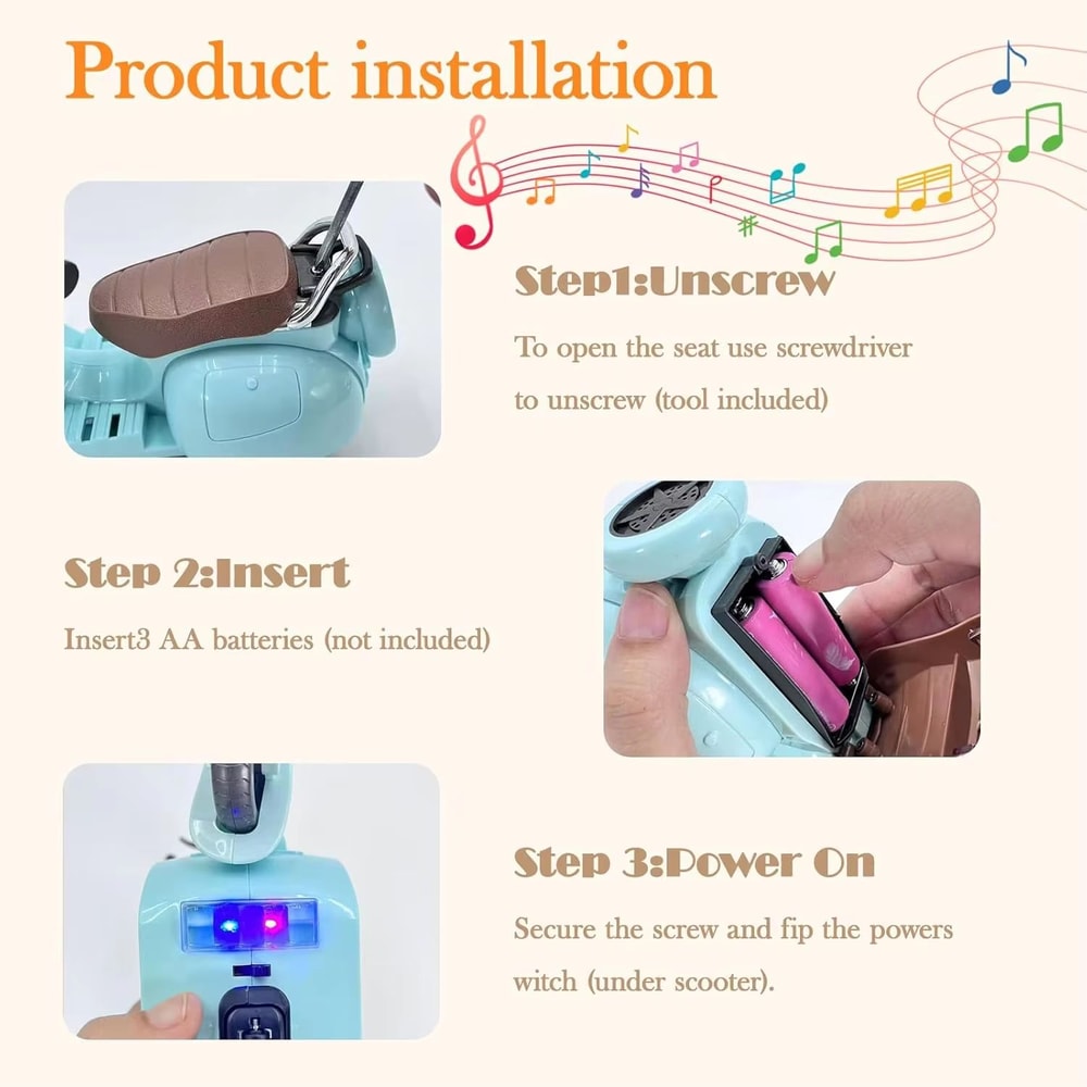 Mini Electric Doll Motorcycle RideOn Accessory For Labubu And Collectibles 5