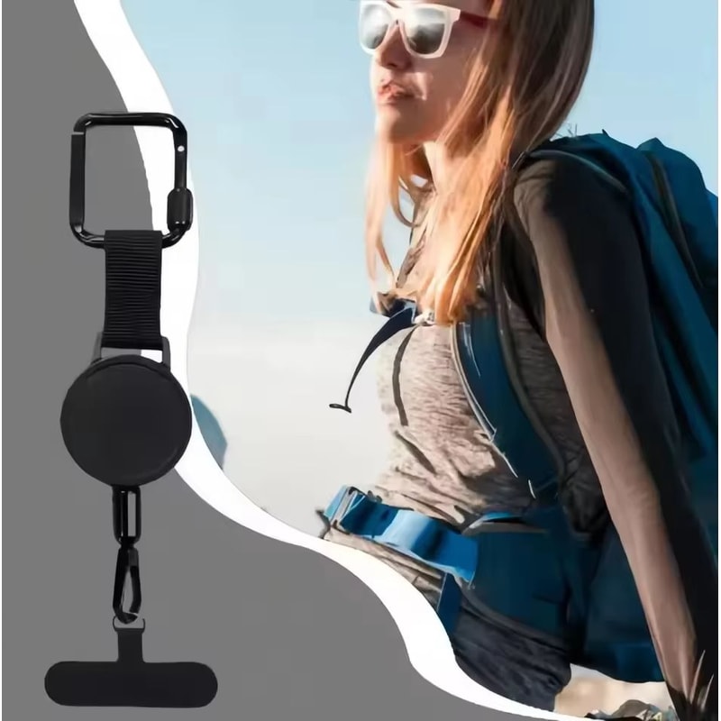 Retractable AntiTheft Phone Holder With Belt Clip Tether Strap 3