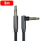90 Elbow 35mm Audio Aux Cable MaletoMale Stereo Wire 9