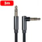 90 Elbow 35mm Audio Aux Cable MaletoMale Stereo Wire 10