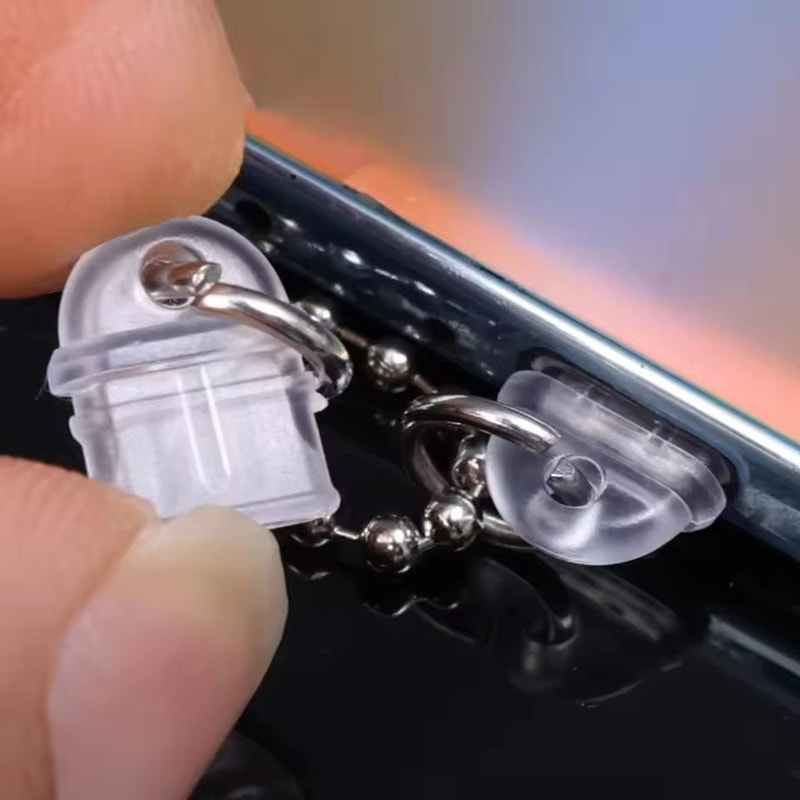 Universal Transparent DIY Charging Port Dust Plugs For IOS TypeC Micro Devices 3