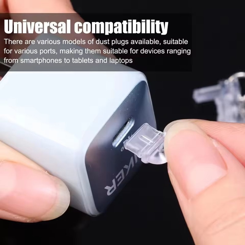 Universal Transparent DIY Charging Port Dust Plugs For IOS TypeC Micro Devices 4