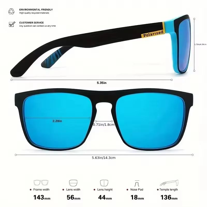 Cool Polarized Square Sunglasses For Men And Women Outdoor Fashion Eyewear 3
