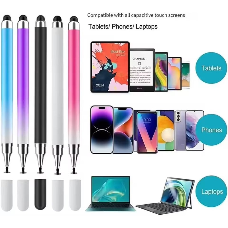 Universal 2in1 Stylus Pen For Touch Screens Precision Capacitive Pencil For Phone And Tablet 4