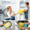 Durable Shoe Washing Machine Laundry Bag For Sneakers And Casual Shoes Yellow With Blue Zipper 1