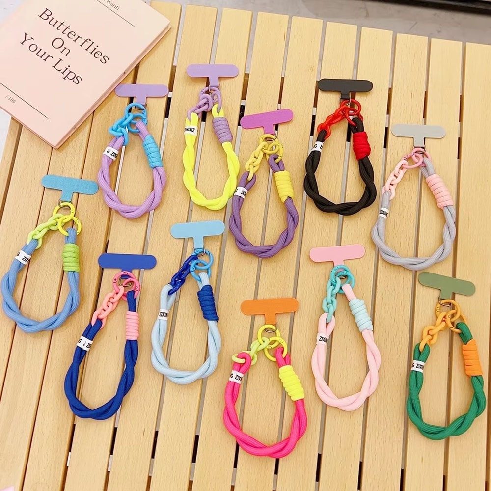 Handwoven Adjustable Universal Mobile Phone Lanyard Wrist Strap Outdoor AntiDrop Safety Rope 0