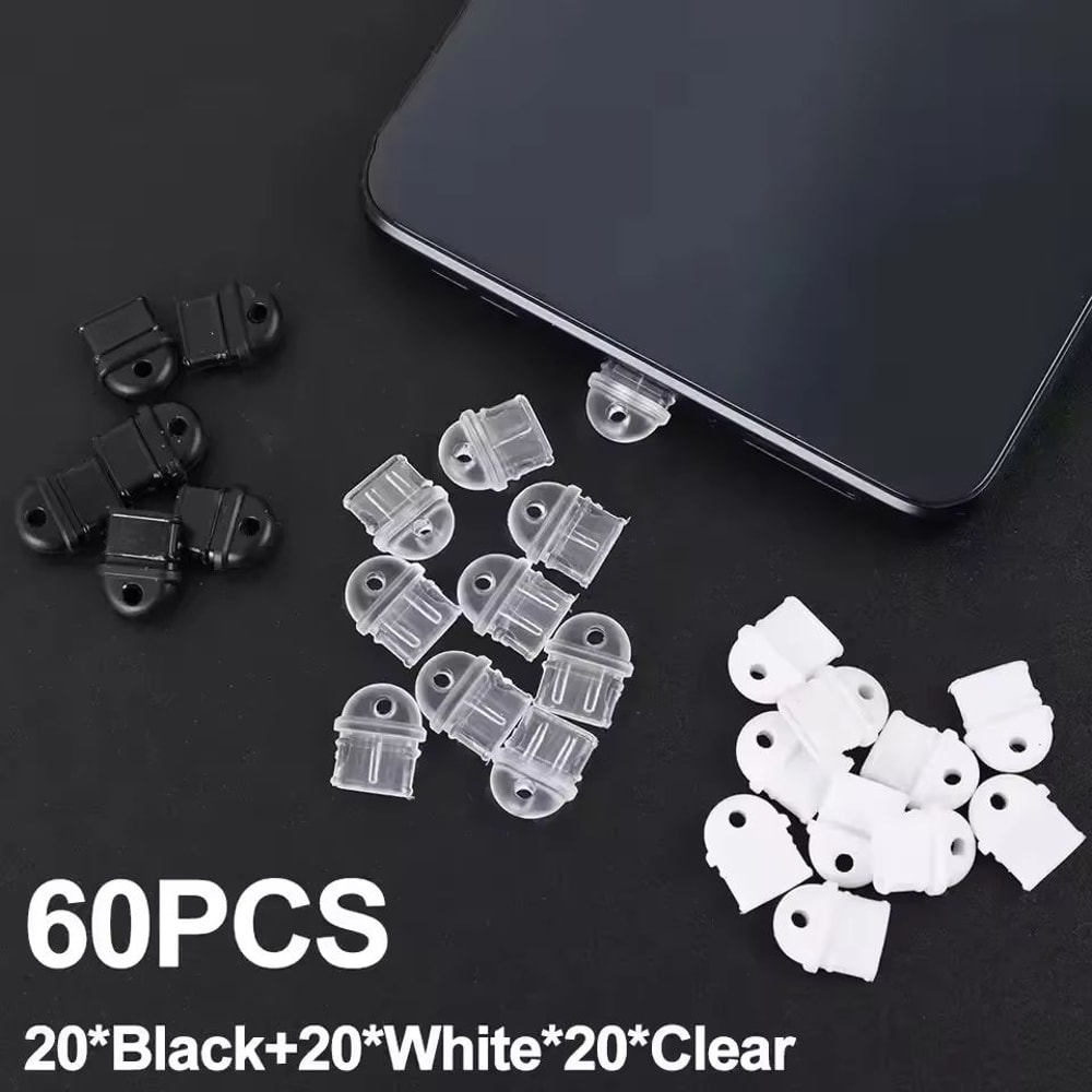 TypeC Dust Plug Silicone Charging Port Protector For Smartphones 6