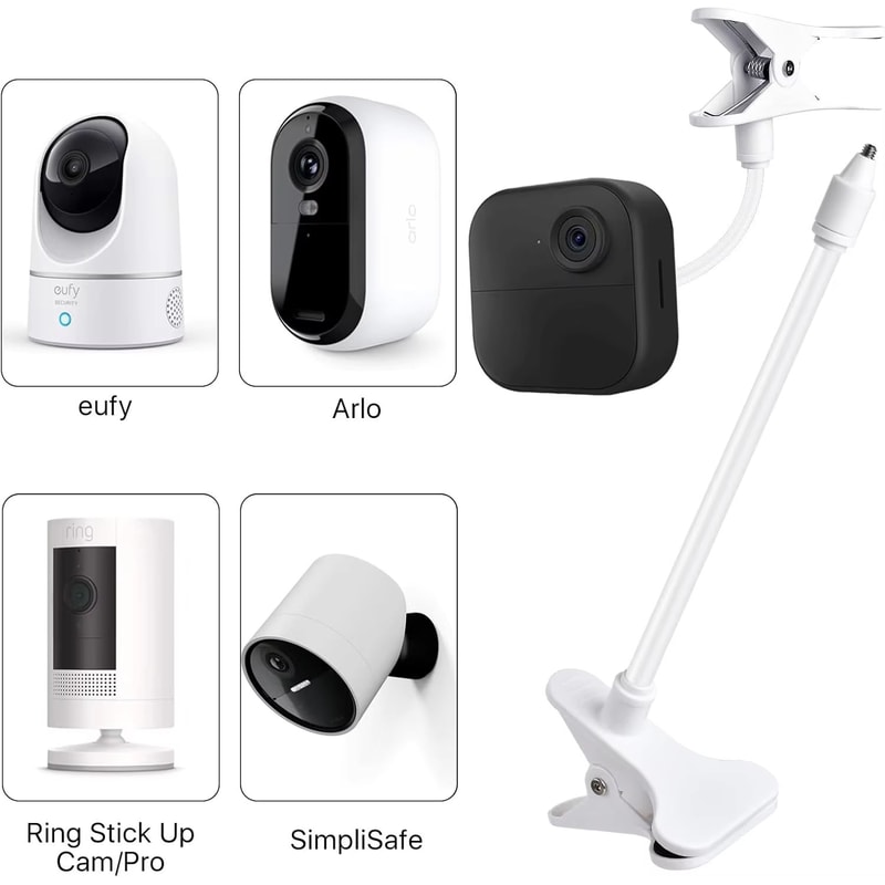 Portable Flexible Camera Clamp Mount Stand With Bendable Arm And Clip 2