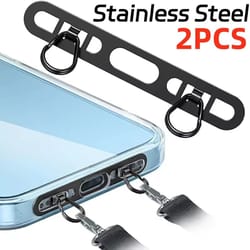 luxury stainless steel mobile phone lanyard patch gasket tether tab safety connector