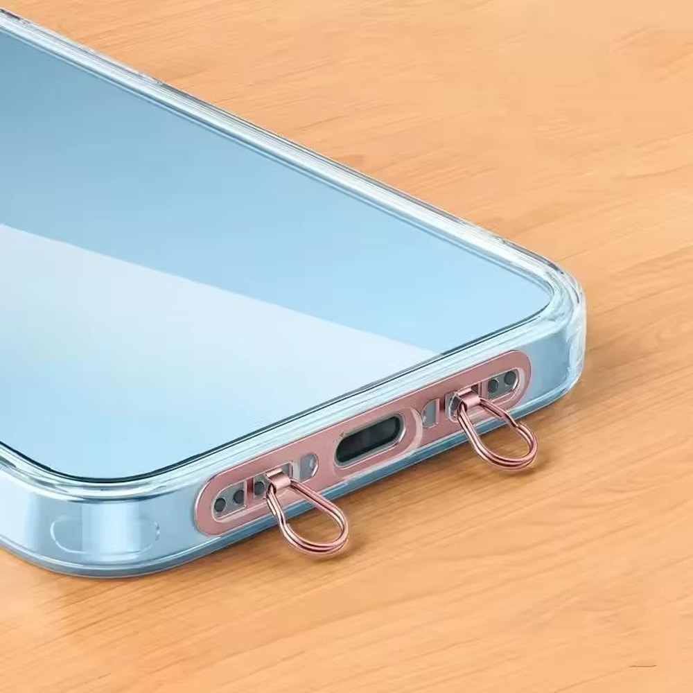 Luxury Stainless Steel Mobile Phone Lanyard Patch Gasket Tether Tab Safety Connector 9