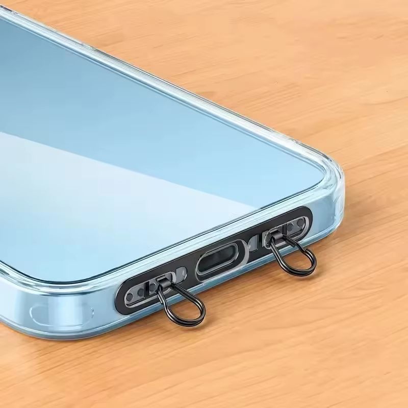 Luxury Stainless Steel Mobile Phone Lanyard Patch Gasket Tether Tab Safety Connector 6