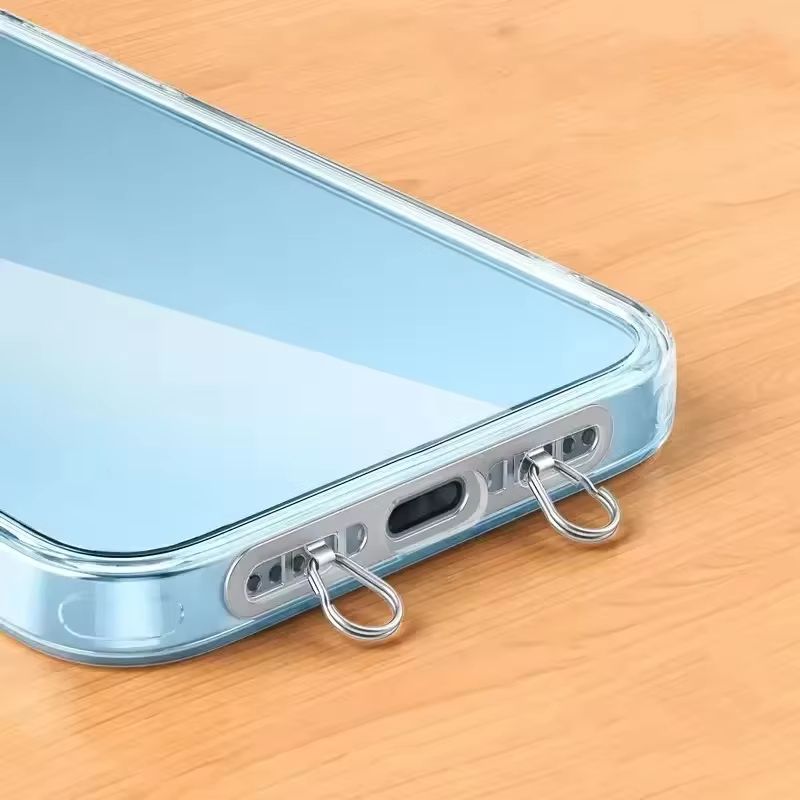 Luxury Stainless Steel Mobile Phone Lanyard Patch Gasket Tether Tab Safety Connector 7