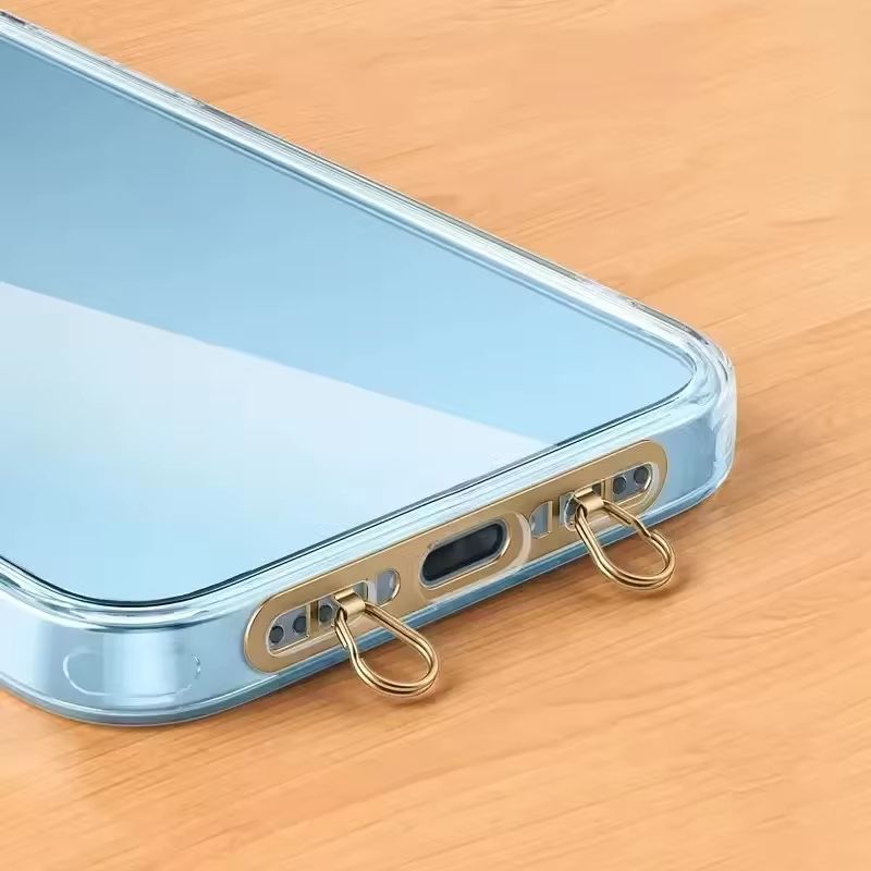 Luxury Stainless Steel Mobile Phone Lanyard Patch Gasket Tether Tab Safety Connector 8