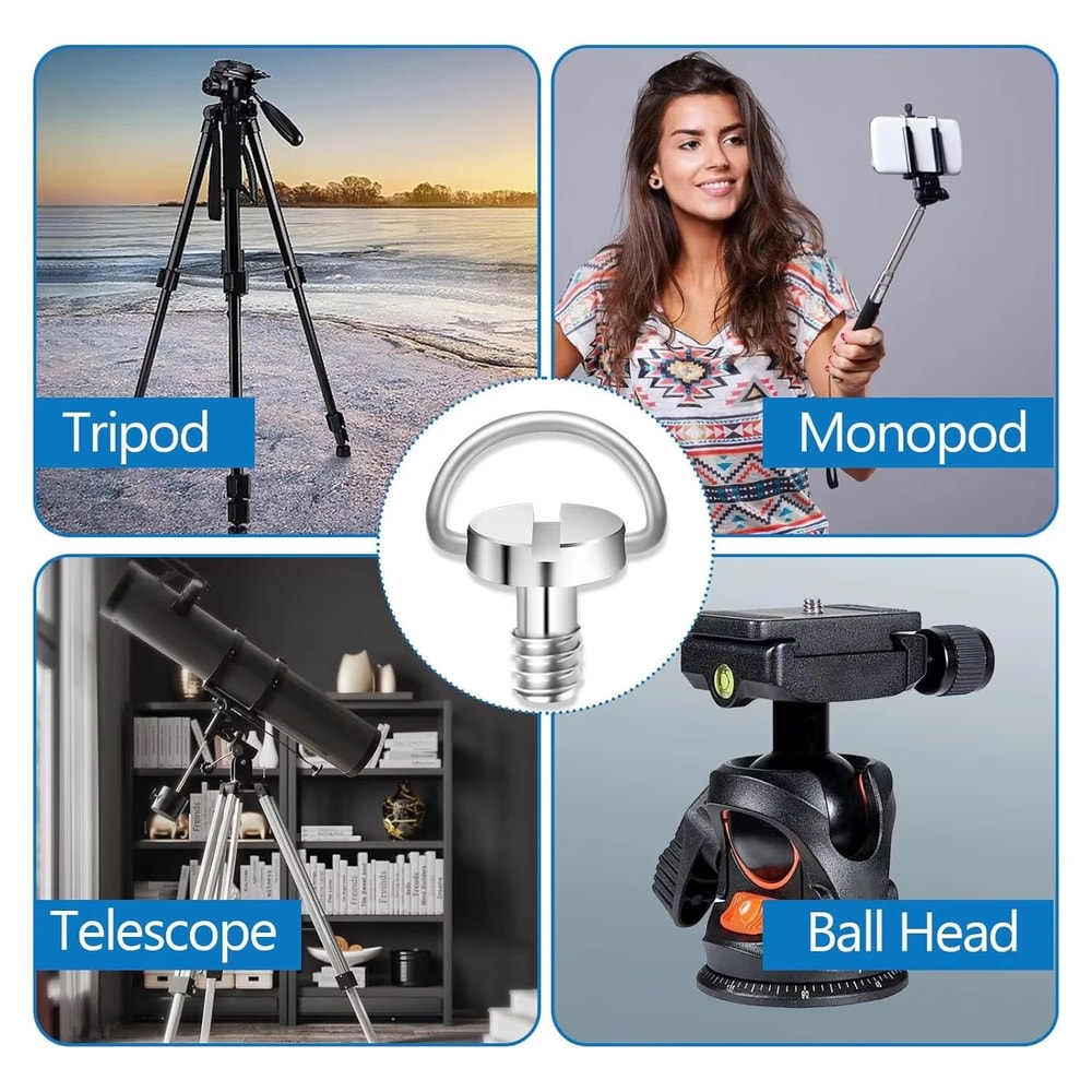 Stainless Steel Quick Release Camera Mount Screw Adapter For Tripod Monopod 5