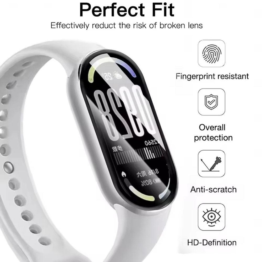 9D Curved Full Coverage Screen Protectors For Xiaomi Mi Band 10 15 PCS 2