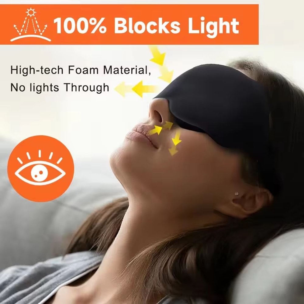 6D Block Out Light Sleep Mask With Soft Breathable Comfort For Travel Night Sleep 1