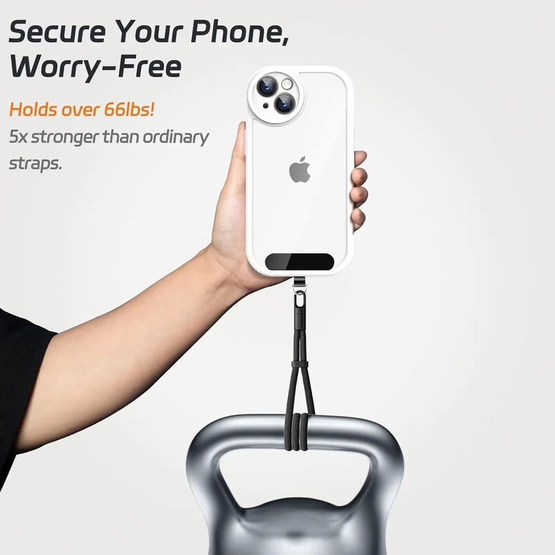 Minimalist Adjustable Phone Crossbody Wrist Strap With DropProof Tether Tabs 2