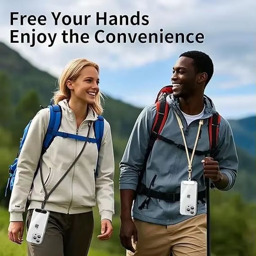 Minimalist Adjustable Phone Crossbody Wrist Strap With DropProof Tether Tabs 5