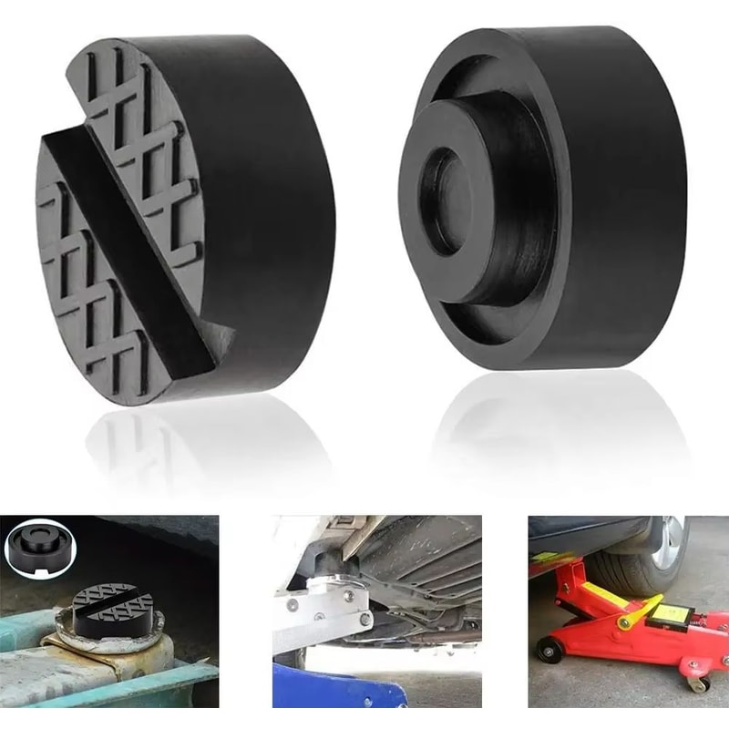 Car Lift Jack Support Stand Rubber Pads Wheel Dolly Frame Adapter Tools 1
