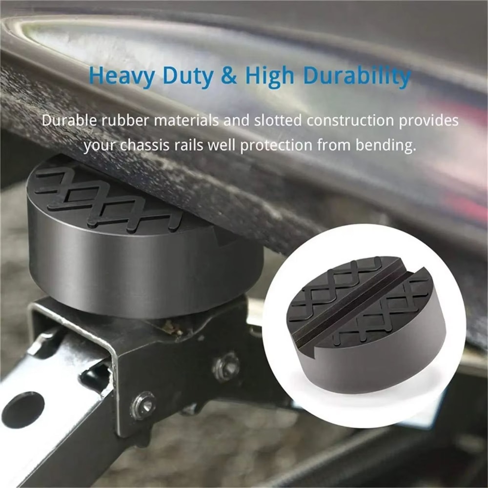 Car Lift Jack Support Stand Rubber Pads Wheel Dolly Frame Adapter Tools 4