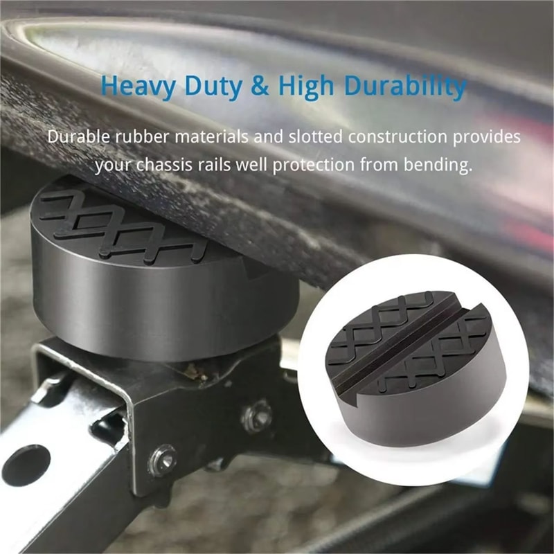 Car Lift Jack Support Stand Rubber Pads Wheel Dolly Frame Adapter Tools 4