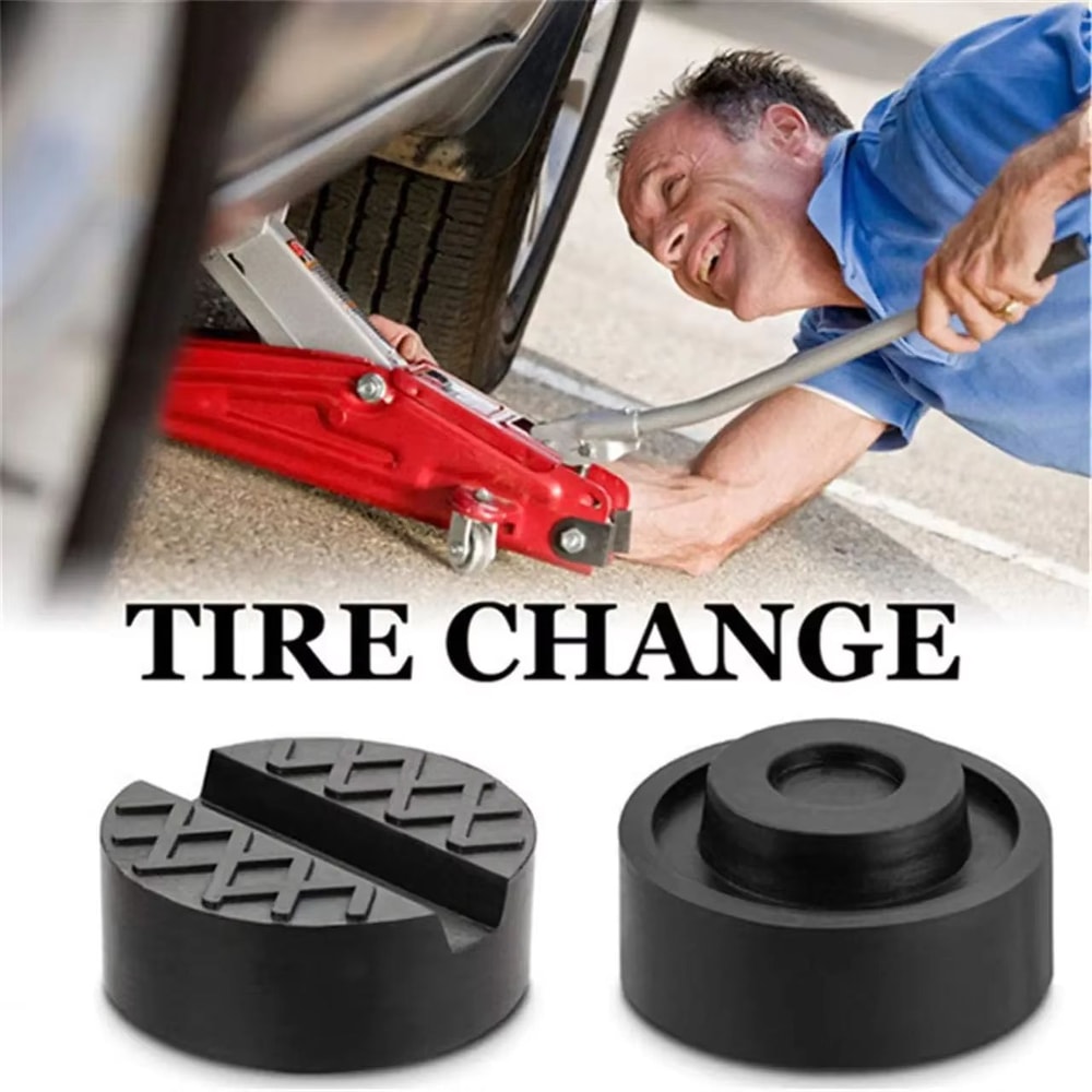 Car Lift Jack Support Stand Rubber Pads Wheel Dolly Frame Adapter Tools 5