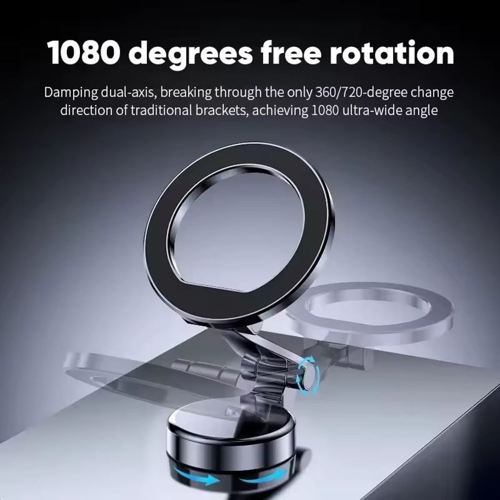 Foldable 360 Magnetic MagSafe Car Phone Holder Mount 1