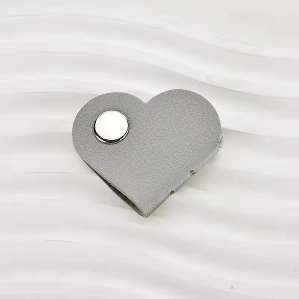 Heart Leather Cable Winder Cord Organizer For Earphones And Chargers 12