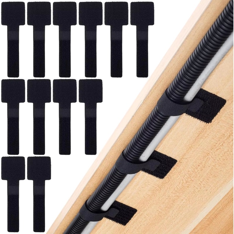 Reusable SelfAdhesive Cable Ties Adjustable Cord Organizer Straps 0