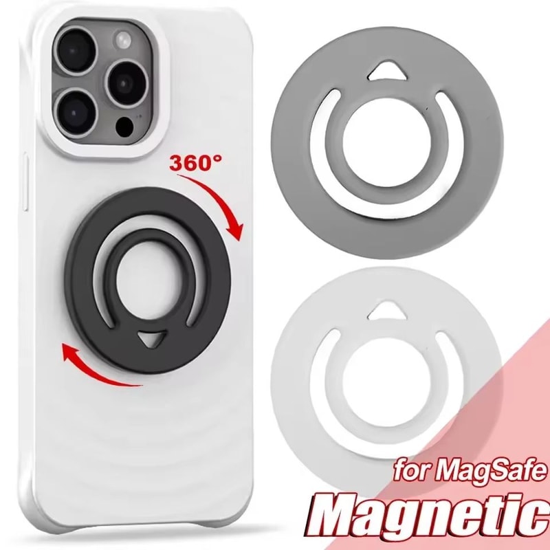 Portable Silicone Magnetic Phone Back Mount And Ring Holder For MagSafeCompatible IPhones 1