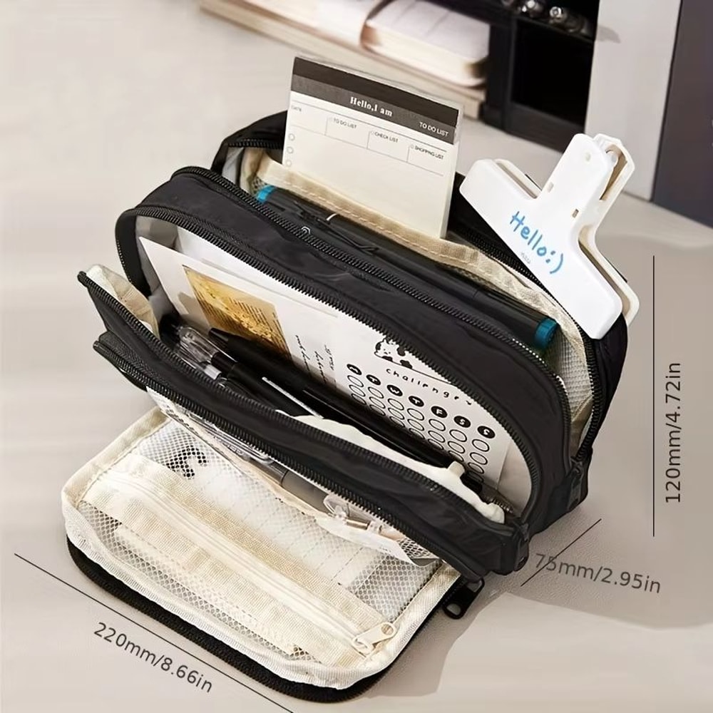 Large Capacity Canvas Organizer MultiLayer Storage Bag With Durable Zipper And Stylish Colors Porta 5
