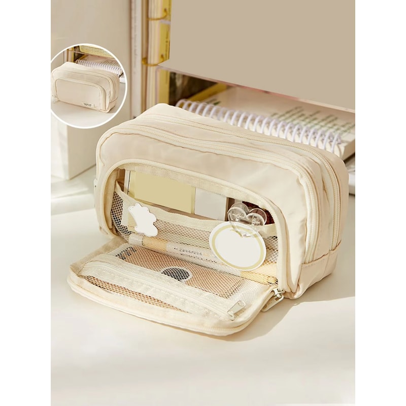 Large Capacity Canvas Organizer MultiLayer Storage Bag With Durable Zipper And Stylish Colors Porta 7