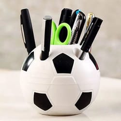 soccer shape desktop pen pencil holder football shape toothbrush holder table organizer student gift