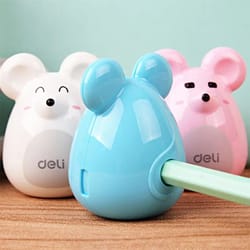 kawaii portable cartoon rat pencil sharpener creative pencil sharpener office school supplies student stationery gift