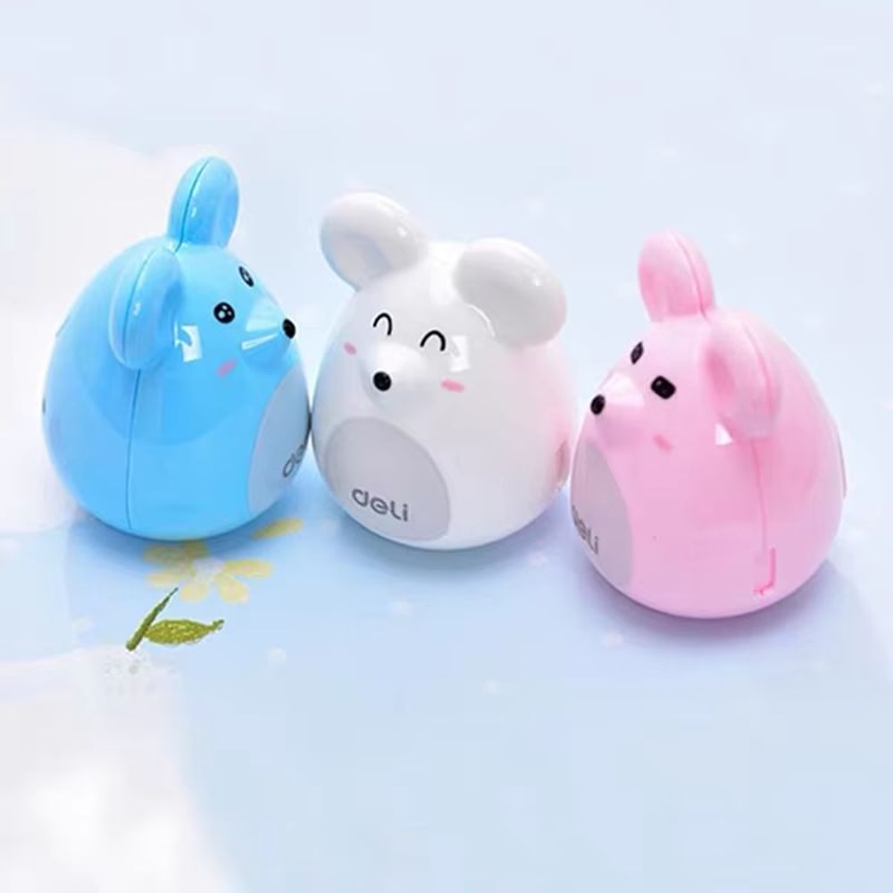 Kawaii Portable Cartoon Rat Pencil Sharpener Creative Pencil Sharpener Office School Supplies Stude 4