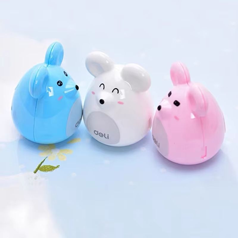 Kawaii Portable Cartoon Rat Pencil Sharpener Creative Pencil Sharpener Office School Supplies Stude 4