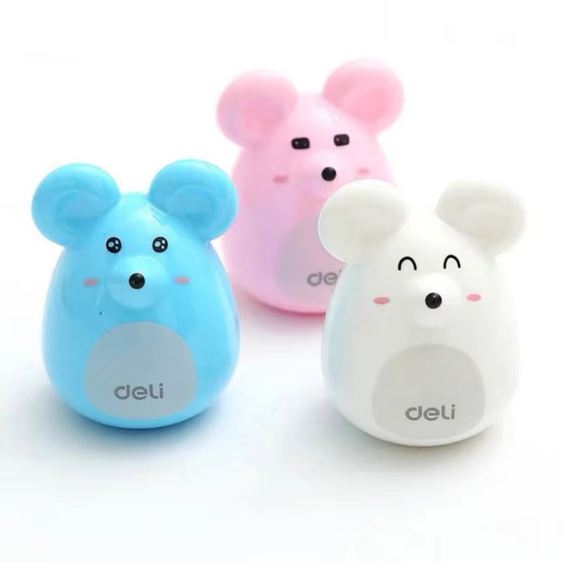 Kawaii Portable Cartoon Rat Pencil Sharpener Creative Pencil Sharpener Office School Supplies Stude 6