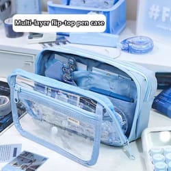 pencil bag for school students with large capacity multi-functional pen case macaron color matching cute pencil case