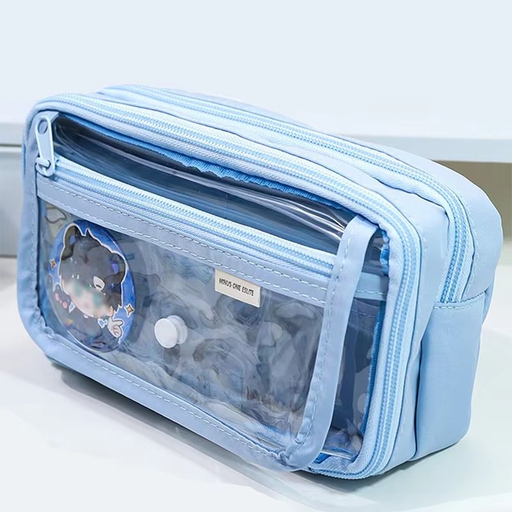 Pencil Bag For School Students With Large Capacity MultiFunctional Pen Case Macaron Color Matching 9