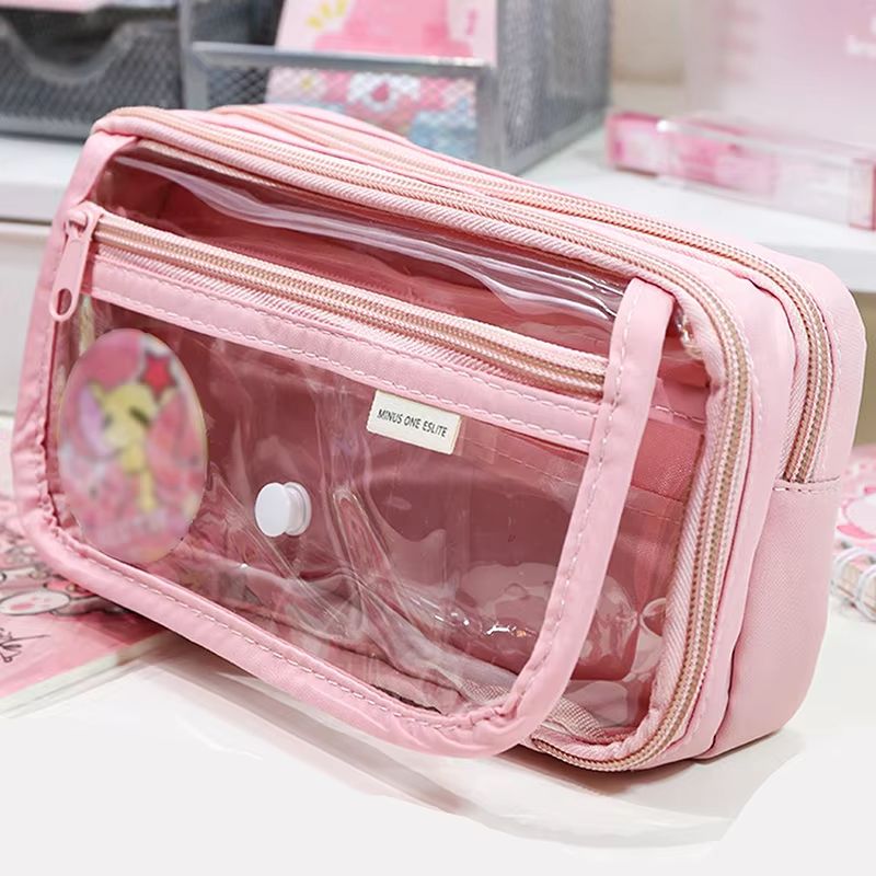 Pencil Bag For School Students With Large Capacity MultiFunctional Pen Case Macaron Color Matching 11