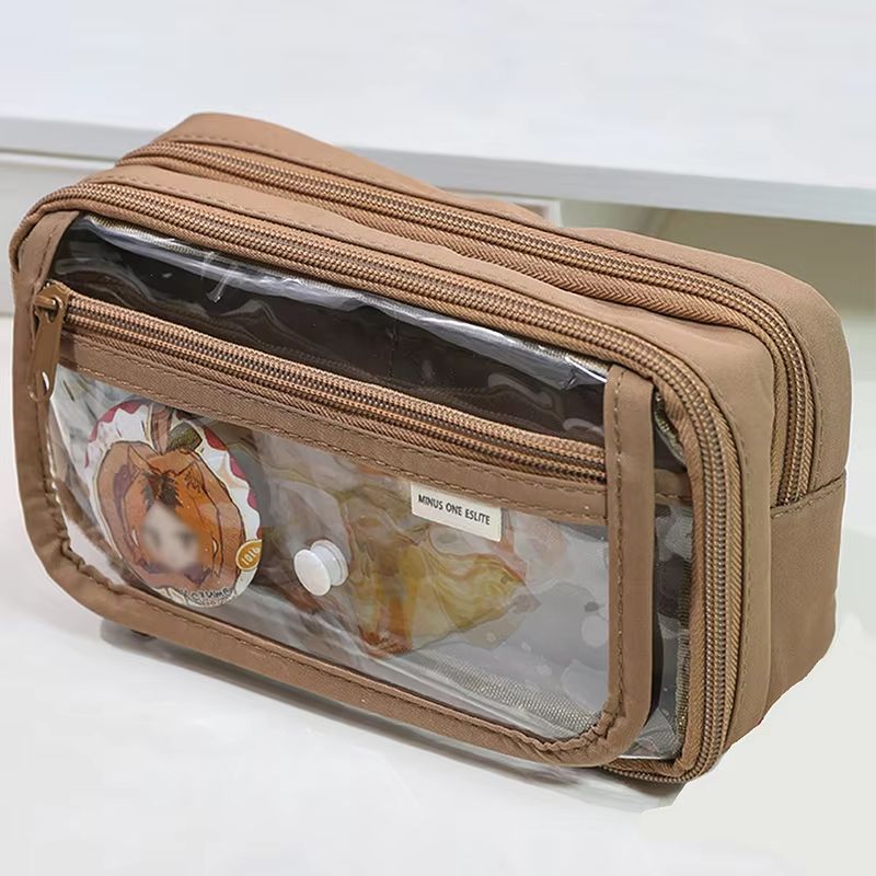 Pencil Bag For School Students With Large Capacity MultiFunctional Pen Case Macaron Color Matching 12