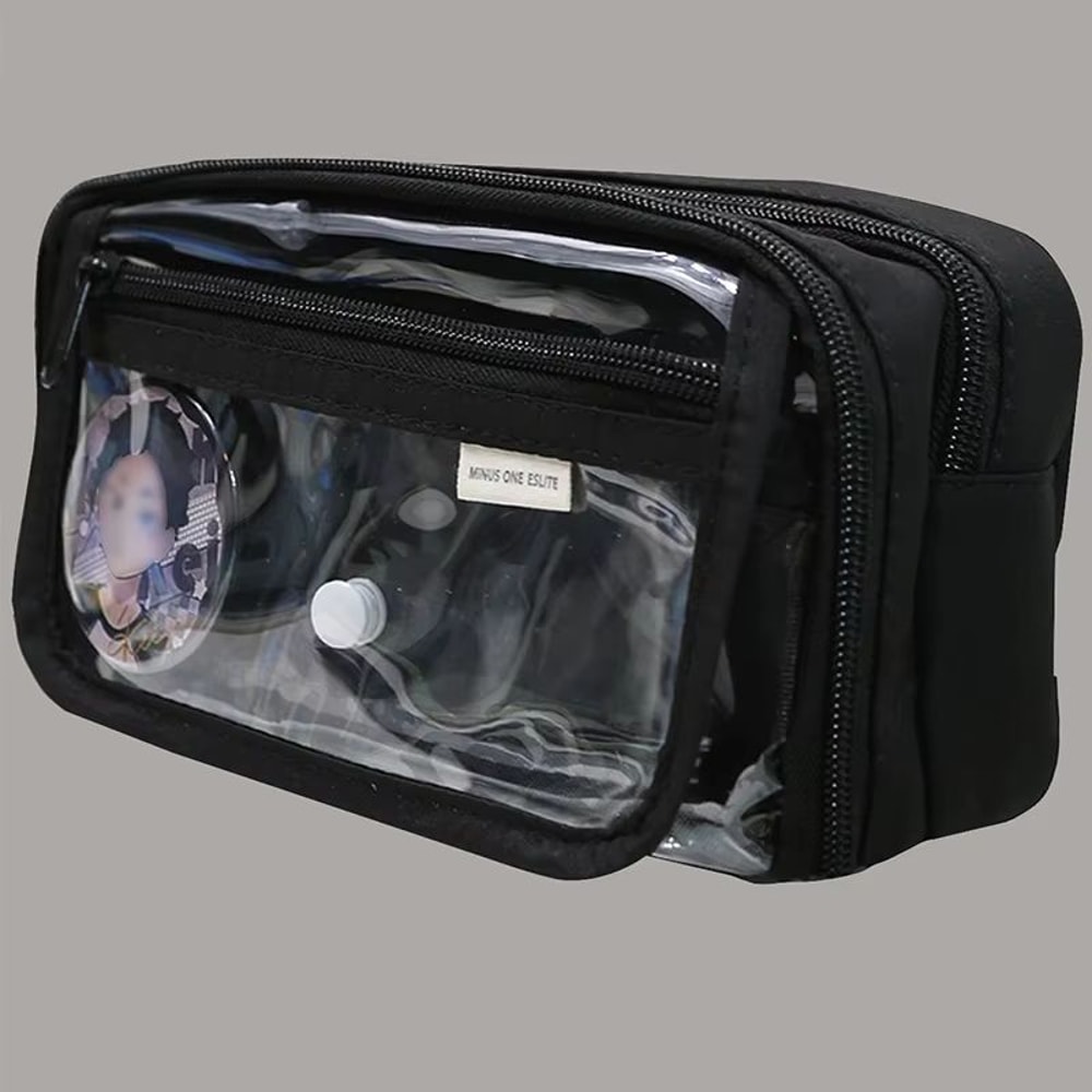 Pencil Bag For School Students With Large Capacity MultiFunctional Pen Case Macaron Color Matching 6