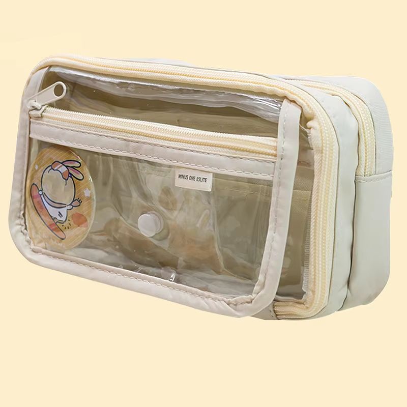 Pencil Bag For School Students With Large Capacity MultiFunctional Pen Case Macaron Color Matching 7