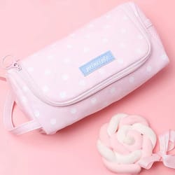 high-capacity kawaii multi-compartment pencil case, 8.66x3.74x3.94in student pen organizer with zipper storage