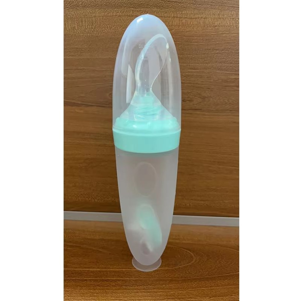 Soft Silicone Squeeze Feeding Spoon With Bottle Feeder Portable Baby Feeding Tool For Milk Puree An 6