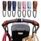 Adjustable Leather Stroller Hooks 2Pack Universal PU Pram Bag Hangers For Diaper Bag And Travel Ess 0