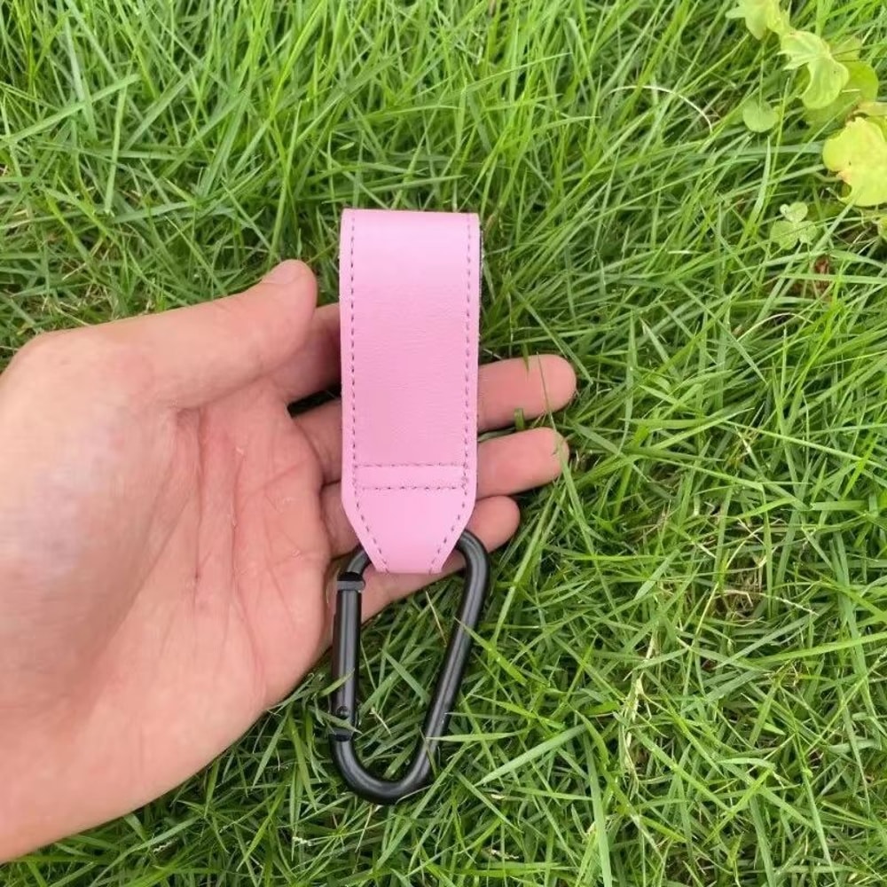 Adjustable Leather Stroller Hooks 2Pack Universal PU Pram Bag Hangers For Diaper Bag And Travel Ess 3