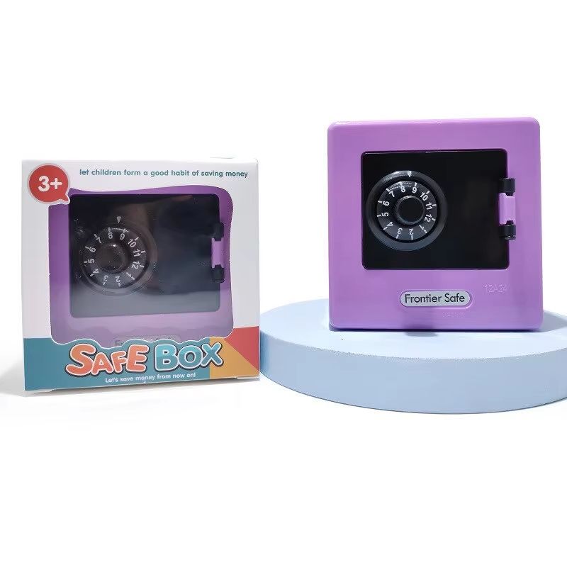 Retro ATM Mini Money Box With Rotating Password Automatic Cash And Coin Saver Bank 9