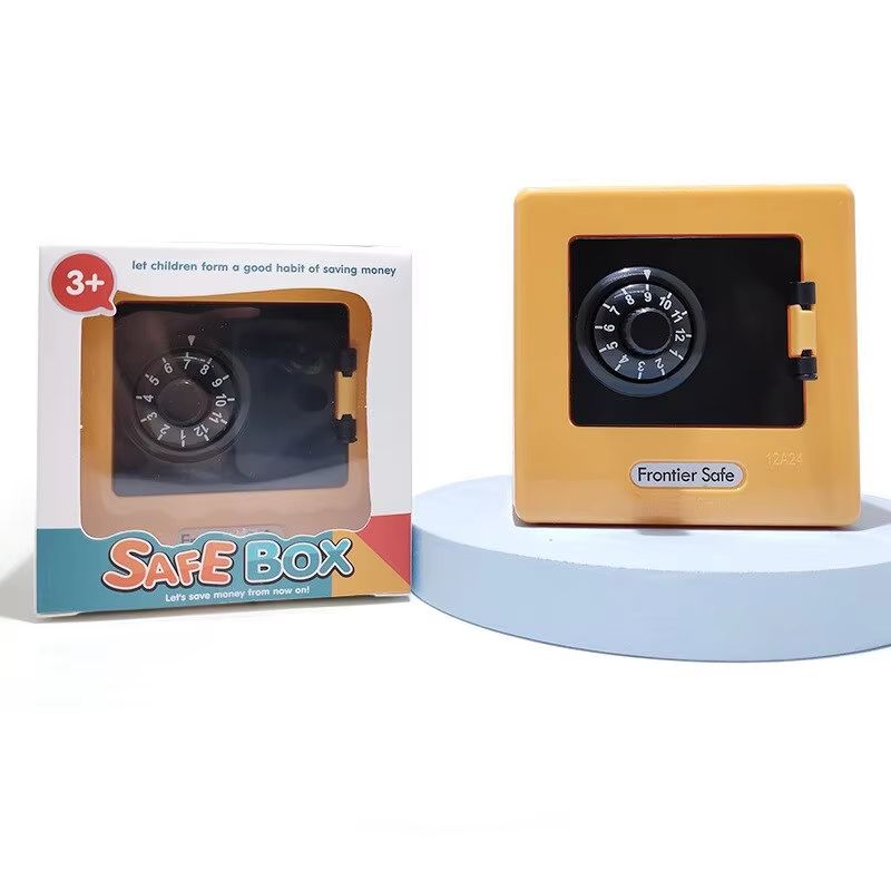 Retro ATM Mini Money Box With Rotating Password Automatic Cash And Coin Saver Bank 8