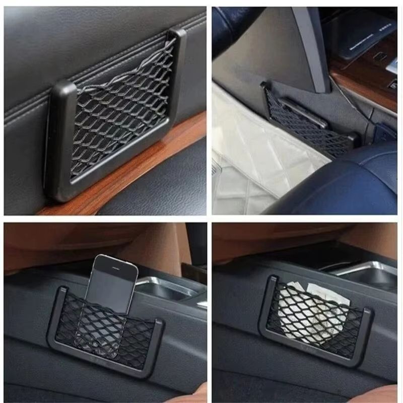 Car Seat Mesh Storage Pocket Elastic Flexible Sundries Net Organizer For Interior Storage 3